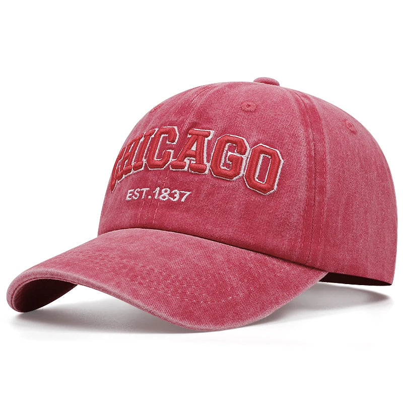 New Letter CHICAGO Baseball Cap Men Women Spring Summer Cotton Unisex Baseball Snapback Hat Hip Hop Trucker Caps Gorras