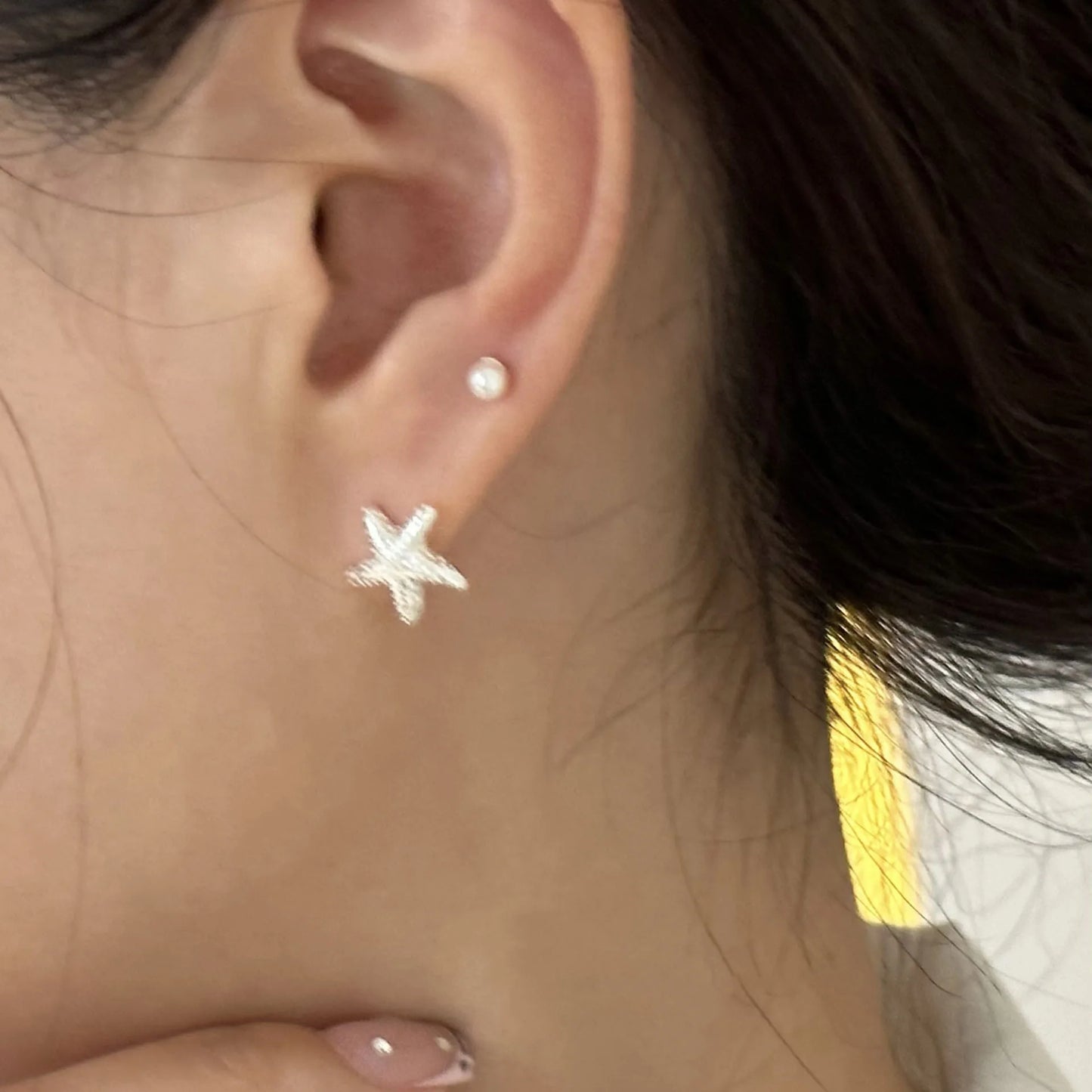 BF CLUB 925 Sterling Silver Earrings For Women Trendy Starfish Earring Prevent Allergy Party Accessories Christmas Gift