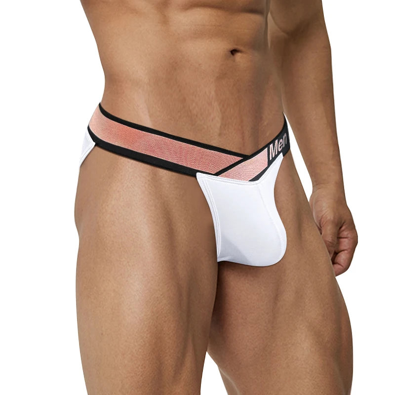 CMENIN Modal Men's Underwear Sexy High Cut Man Briefs Sissy Bikini Jockstrap Panties Male Pink Gradient Elastic Band Man Briefs