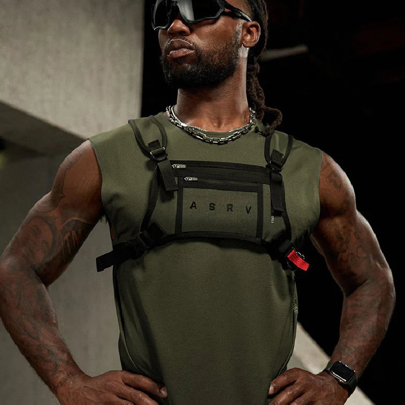 Waterproof Design Men's Chest Rig Bags 2024 New Fashion Unisex Chest Bag Multi-function Tactical Vest Backpacks Waist Packs Male