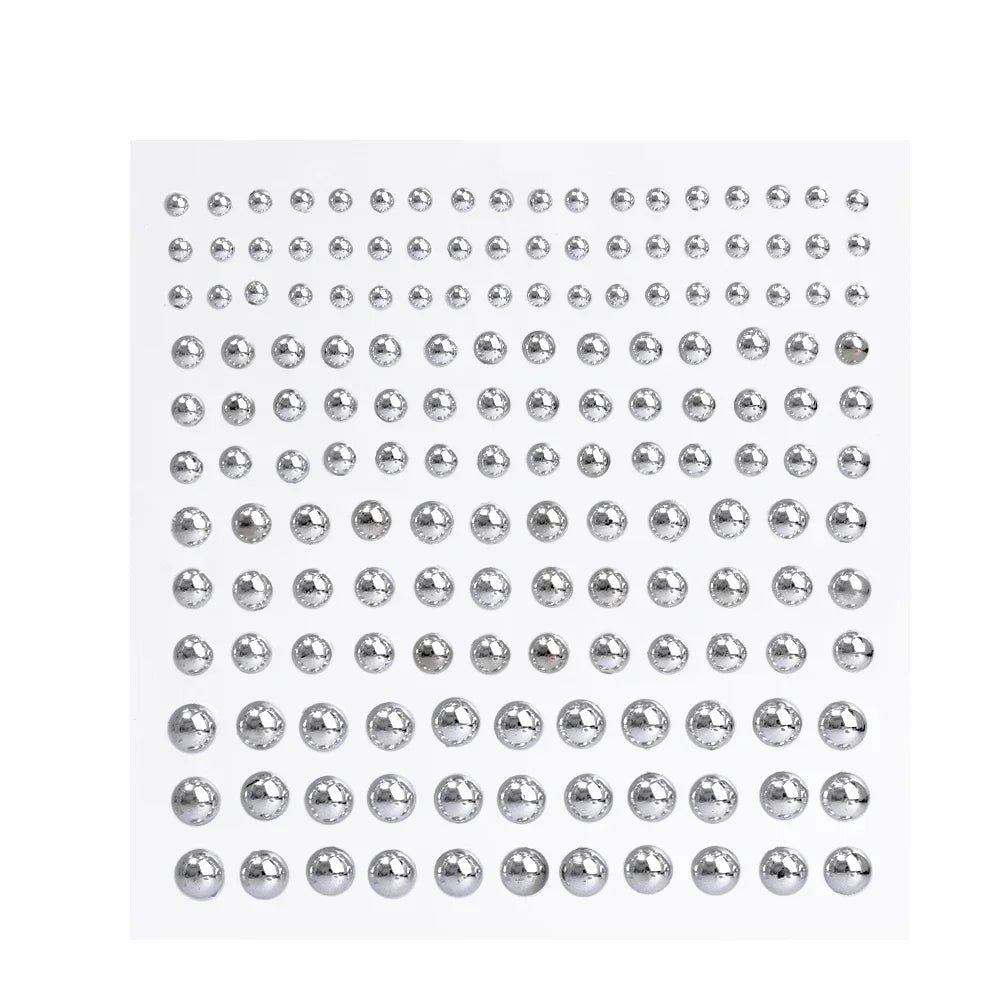 Sliver Diamond Sticker Fake Nose Stud Self Adhesive Rhinestones Non Piercing Eye Ear Face Body Jewelry for Women Sticker Crystal