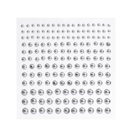 Sliver Diamond Sticker Fake Nose Stud Self Adhesive Rhinestones Non Piercing Eye Ear Face Body Jewelry for Women Sticker Crystal