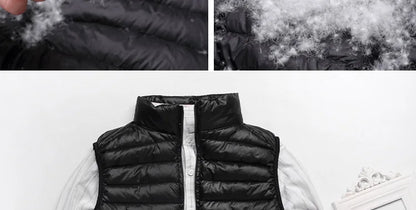 Winter Men Duck Down Vest 2023 Coat Ultralight Sleeveless Puffer Vest Jacket ultra thin warm lightweight down jacket Waistcoat