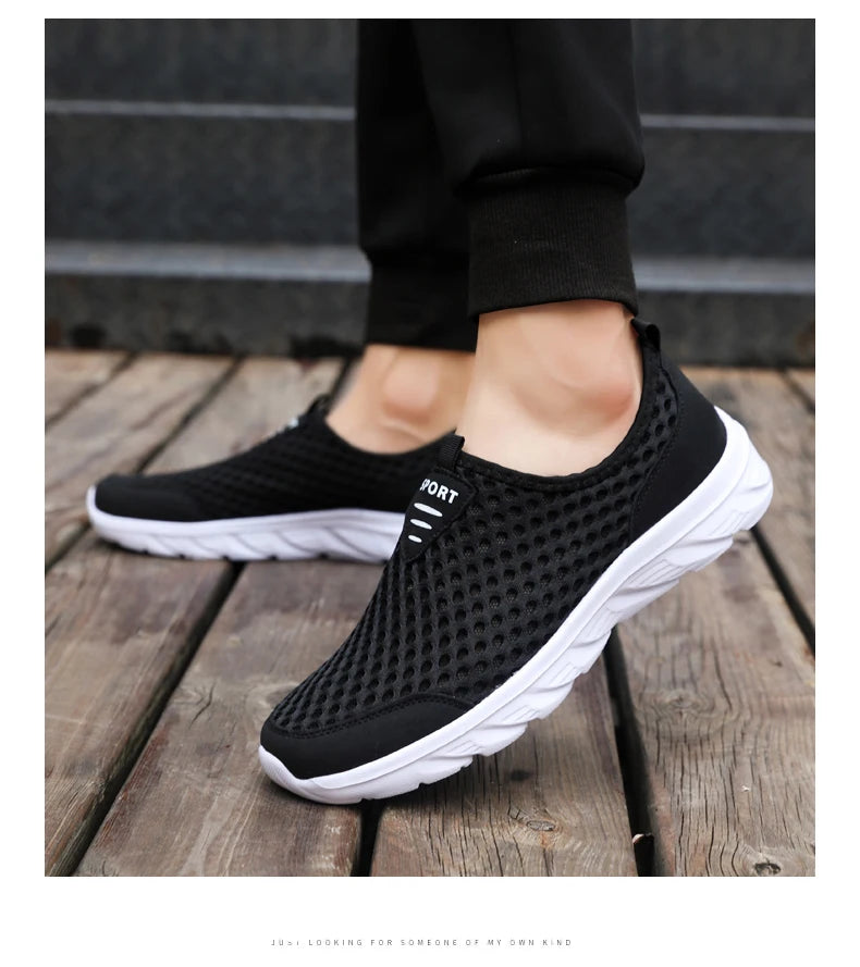 YRZL Man Sneakers 2024 Hot Sale Breathable Mesh Flats Comfortable Soft Sole Running Shoe High Quality Casaul Sport Shoes for Men