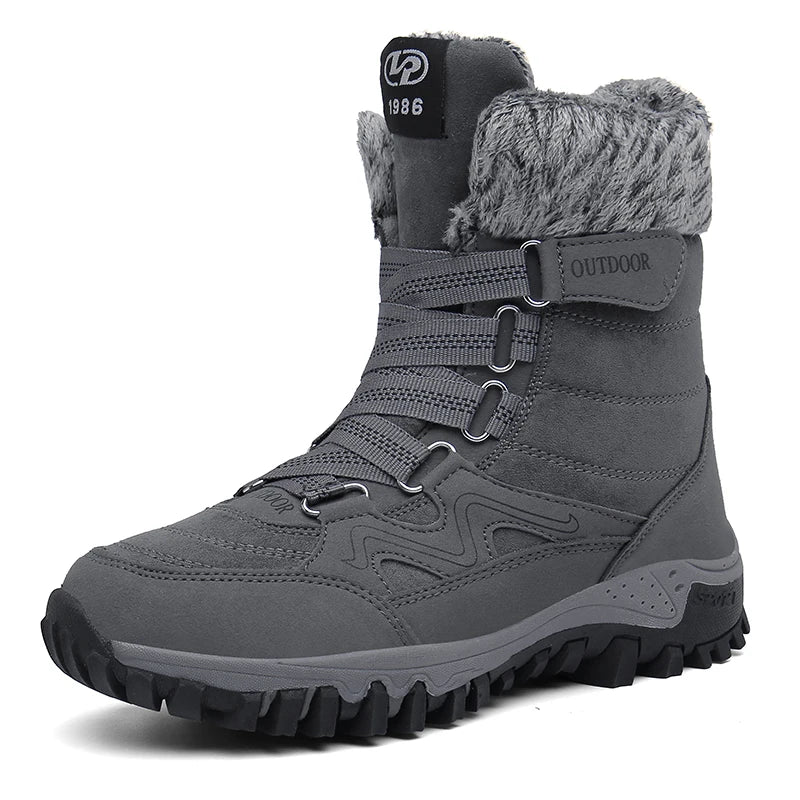 Winter Boots Men 2023 New Warm Plush Snow Boots Unisex Women Outdoor Work High Top Hiking Shoes Non-slip Mid-Calf Boots