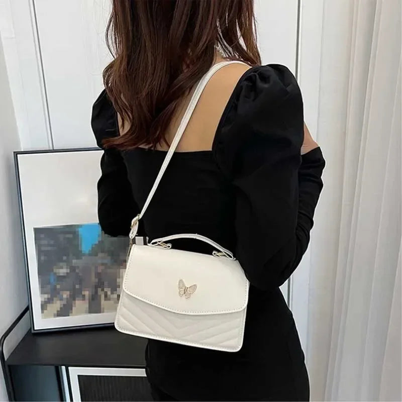 PU Versatile and Fashionable Portable Small Square Bag Single Shoulder Crossbody Bag Luxury Designer Handbag Bolsas De Mujer