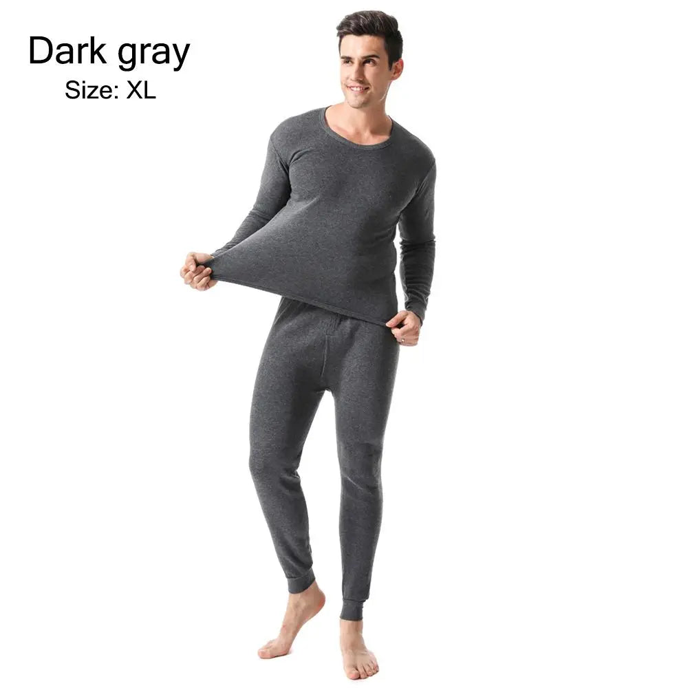 Thermal Underwear Set for Men Soft Fleece Lined Long Johns Set Men's Top & Bottom Set Winter Cold Weather Thermal Clothes