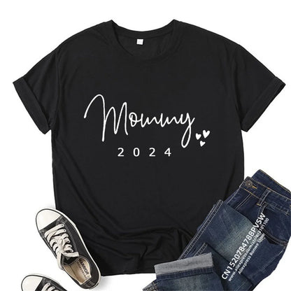 Funny Baby Daddy 2024 Family Matching Clothing Simple Pregnancy Announcement Family Look T Shirt Baby Dad Matching Clothes