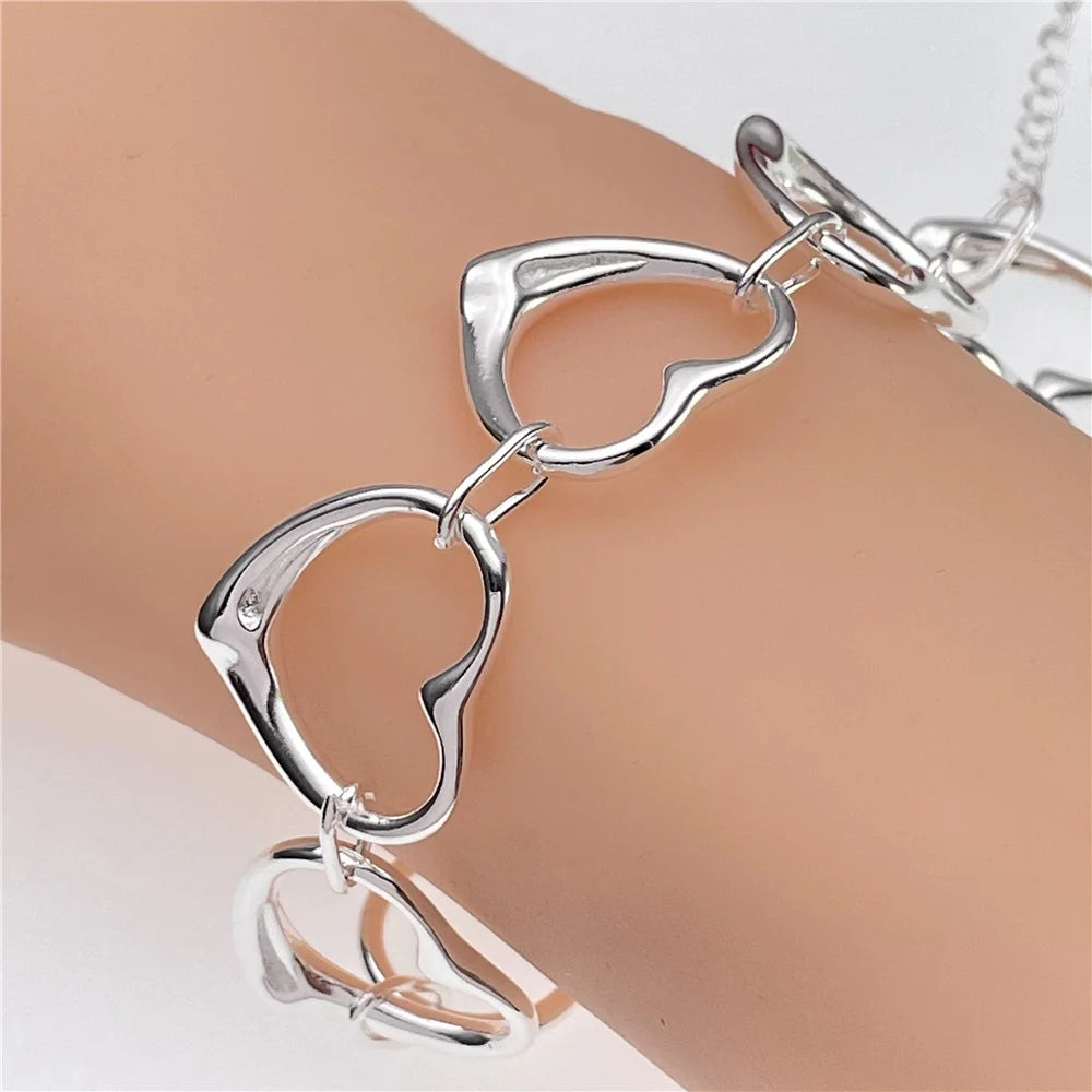 Andara Wholesale 925 Silver Bracelet Elegant Chain High Quality Jewelry For Men&Women Christmas Gifts