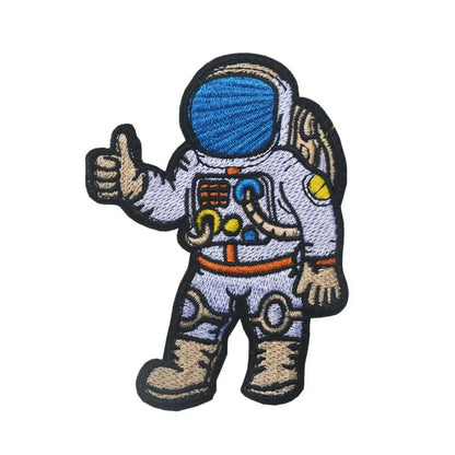 Space Badge Embroidery Hook Loop Patches Astronaut Military Hat Cloth Backpack Armband Stickers Appliques Patches for Clothing