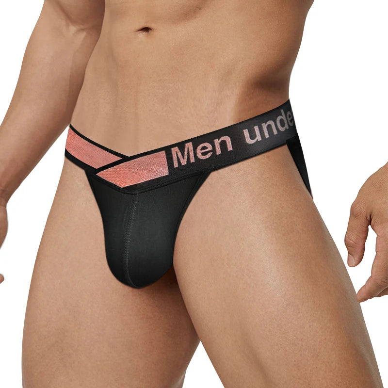 CMENIN Modal Men's Underwear Sexy High Cut Man Briefs Sissy Bikini Jockstrap Panties Male Pink Gradient Elastic Band Man Briefs