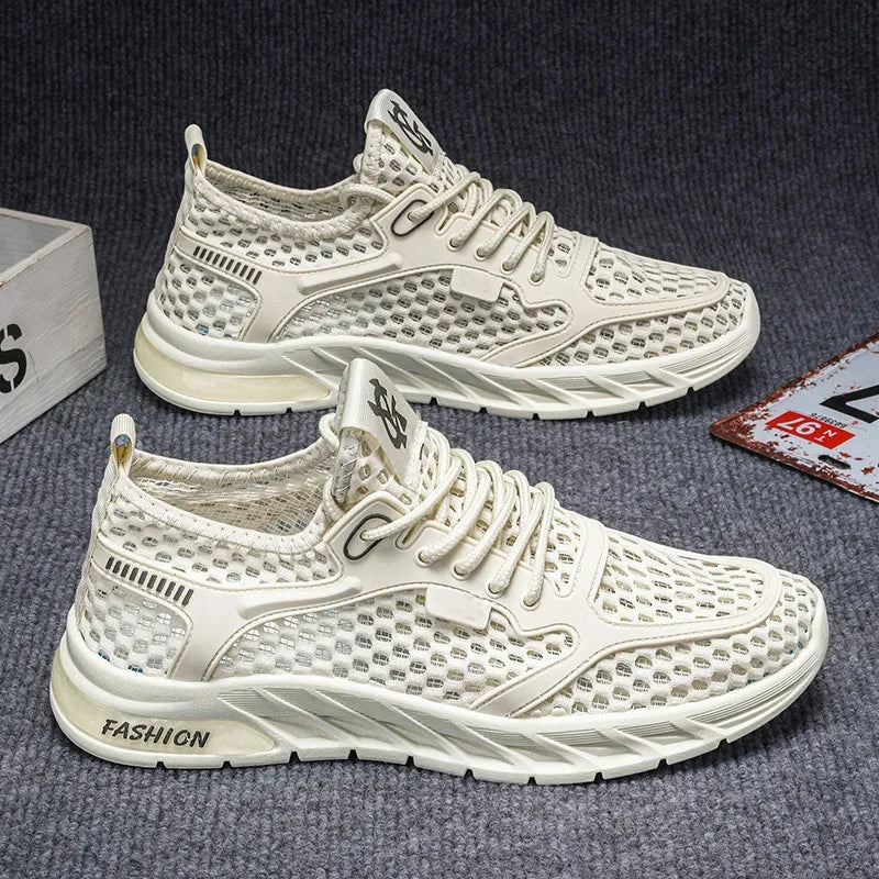 New Fashionable Men's Delicate Comfortable Flexible Breathable Anti Slip Wear-resistant Mesh Casual Sports Shoes Sneakers