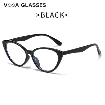 2023 Fashion Sexy Women Cat Eye Reading Glasses Retro Glasses Frame with Prescription Anti Blue Light Lenses Metal Eyewear