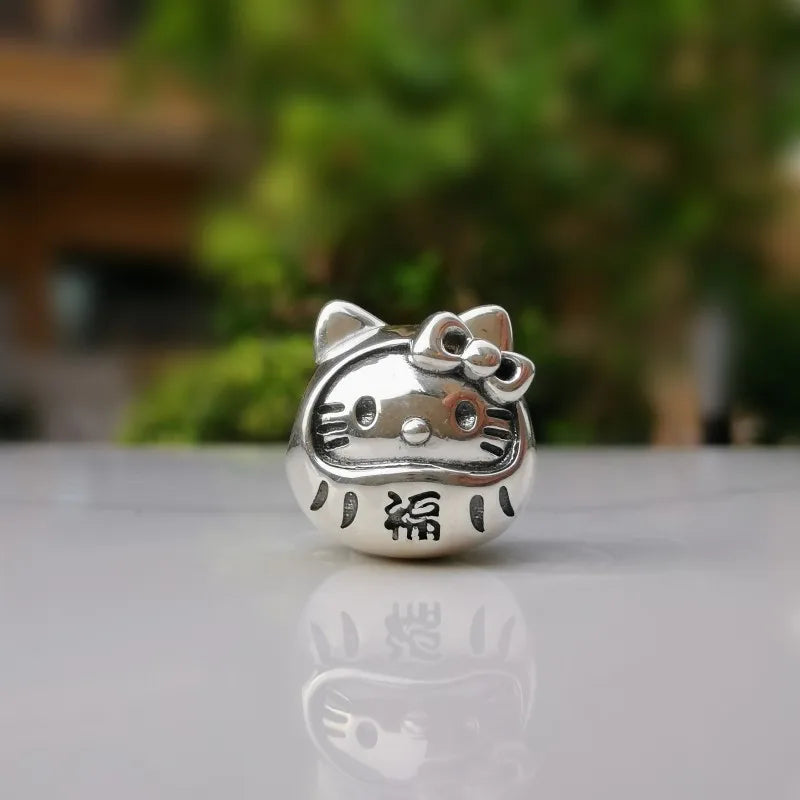 Fine 925 Silver Fit Original Bracelet DIY Women Jewelry Gift Cute Shining Love Heart Zircon animal Charms penguin Cat Frog Beads