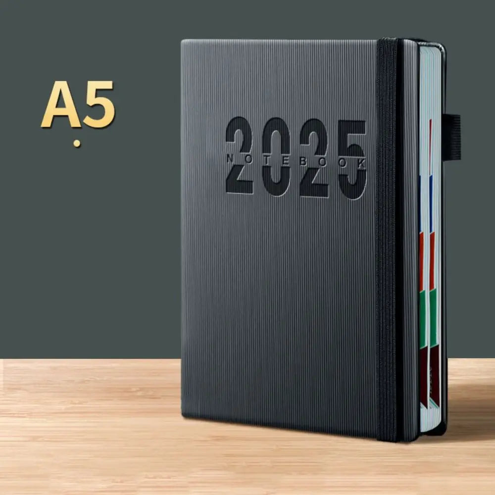 Portable A5 2025 Agenda Book To Do List Planner Reminder Daily Planner PU Office Supplies Planner Notebook Students