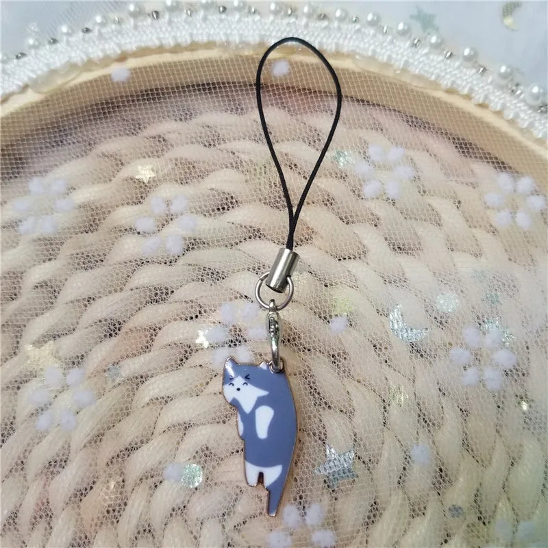 Cat Lanyard for IPhone Samsung Huawei Xiaomi Mobile Phone Case Strap Kitten Key Chains Bag Pendant Decoration Keychain Gift