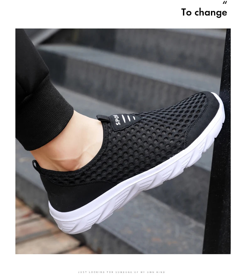 YRZL Man Sneakers 2024 Hot Sale Breathable Mesh Flats Comfortable Soft Sole Running Shoe High Quality Casaul Sport Shoes for Men