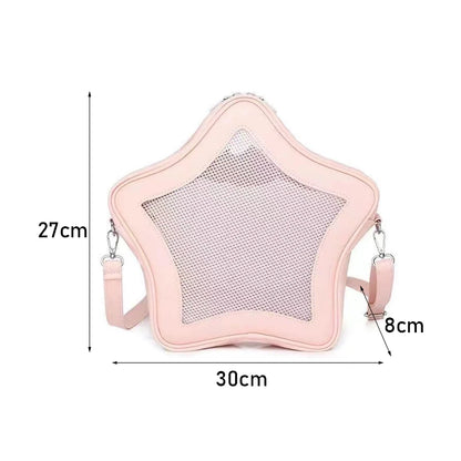 Original Cute Kawaii Ita Bag Anime Five Pointed Star Two-Dimensional Crossbody Bag Street Fashion Women Mini Shoulder Bag