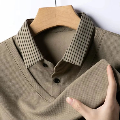 2025 Two Fake Collar Mens Daily Casual Tee Long Sleeve Sweatershirt  Pullover Tops Lapel Polo Tee