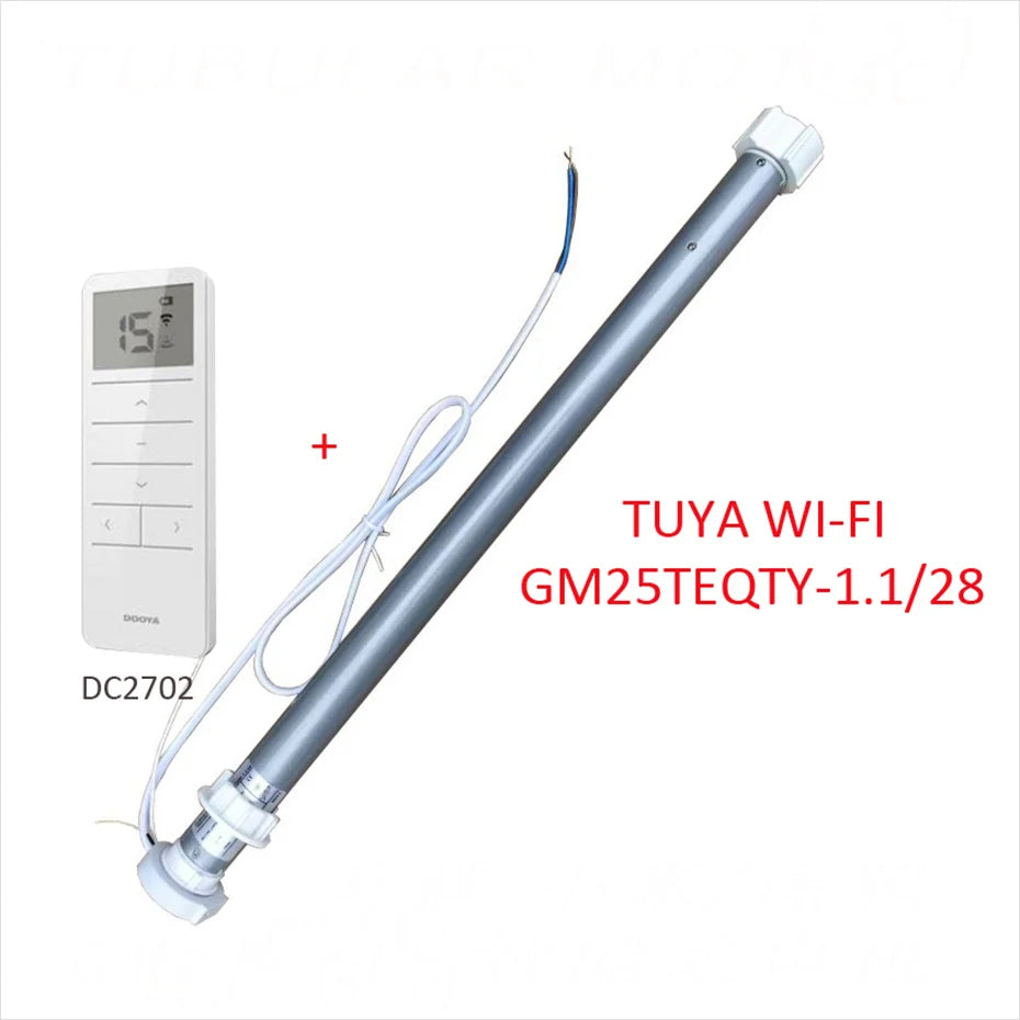 Tuya GM25TEQ 1.1N,Smart wifi Rolling Tubular Motor,Rf433 remote control,Voice Control by Alexa/Google Home,for Dia 38mm Tube