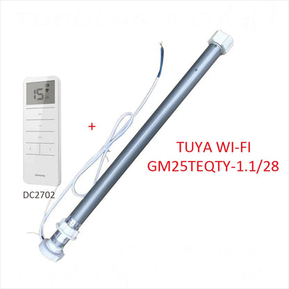 Tuya GM25TEQ 1.1N,Smart wifi Rolling Tubular Motor,Rf433 remote control,Voice Control by Alexa/Google Home,for Dia 38mm Tube