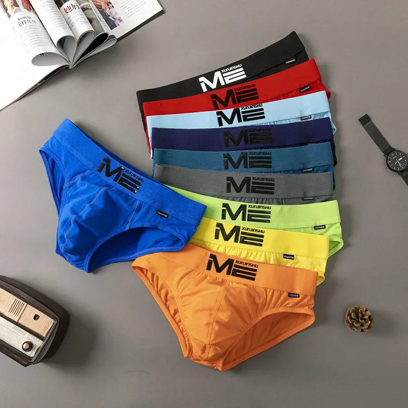 Men's Panties Cotton Briefs Letter Pattern Soft Breathable Cotton Sexy Panties 3D Underpants Underwear Male Clothing