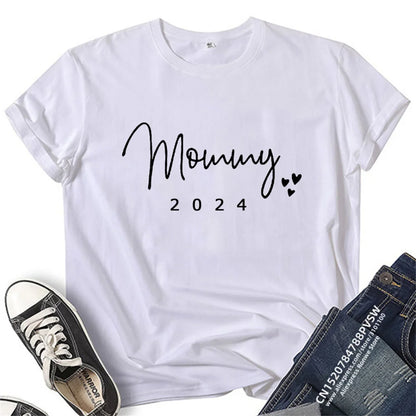 Funny Baby Daddy 2024 Family Matching Clothing Simple Pregnancy Announcement Family Look T Shirt Baby Dad Matching Clothes