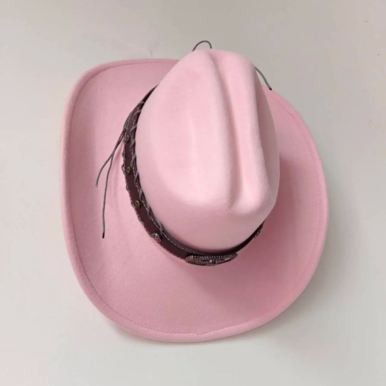 New 9CM Wide Brim Western Cowboy Hat For Men's Vintage Fascinator Cowgirl Jazz Hat Cloche Church Caps Sombrero Hombre