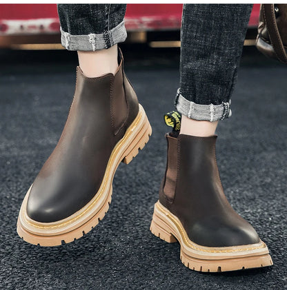 Sanzoog Brand High Quality Winter Ankle Chelsea Boots Men British Style Botines Hombre Bottines Homme