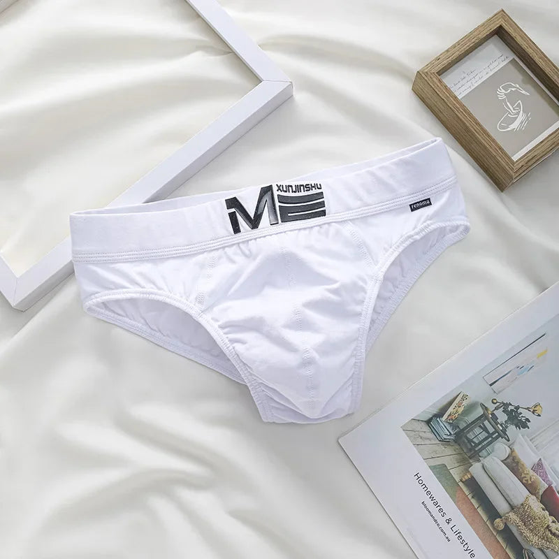 Men's Panties Cotton Briefs Letter Pattern Soft Breathable Cotton Sexy Panties 3D Underpants Underwear Male Clothing