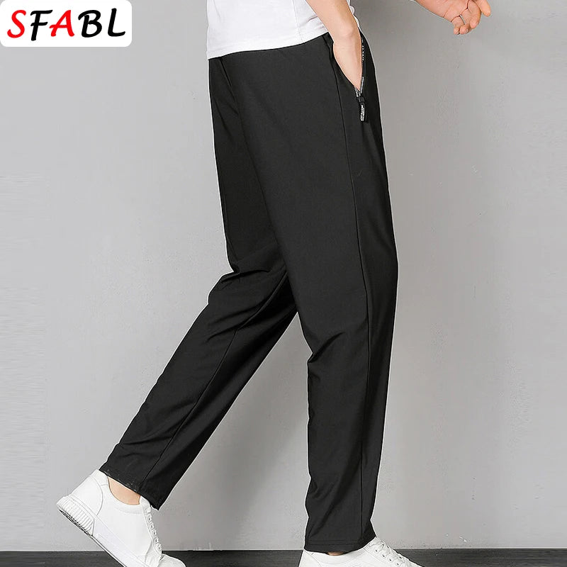 Thin Breathable Casual Pants Men Summer Gym Fitness Sweatpants Men Jogging Running Hiking Camping Sports Trousers Men Fashion