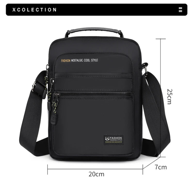 Men's Handbags Oxford Bag for Man Male Cross Body Shoulder Messenger Bags Men's Casual Bussiness Handbags Horizontal zipper