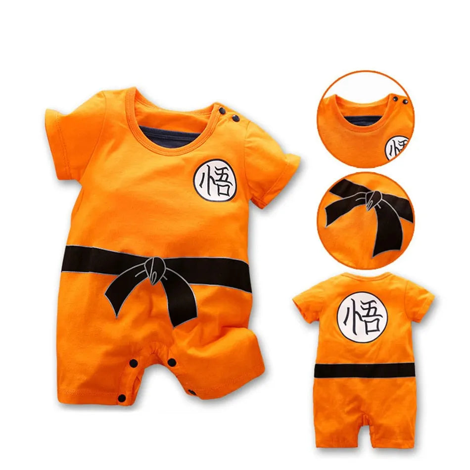 Baby Anime Clothes Vegeta Rompers Newborn Kuririn Roshi Training Outfit Infant Kids Halloween Cartoon Cosplay Costume Jumpsuit