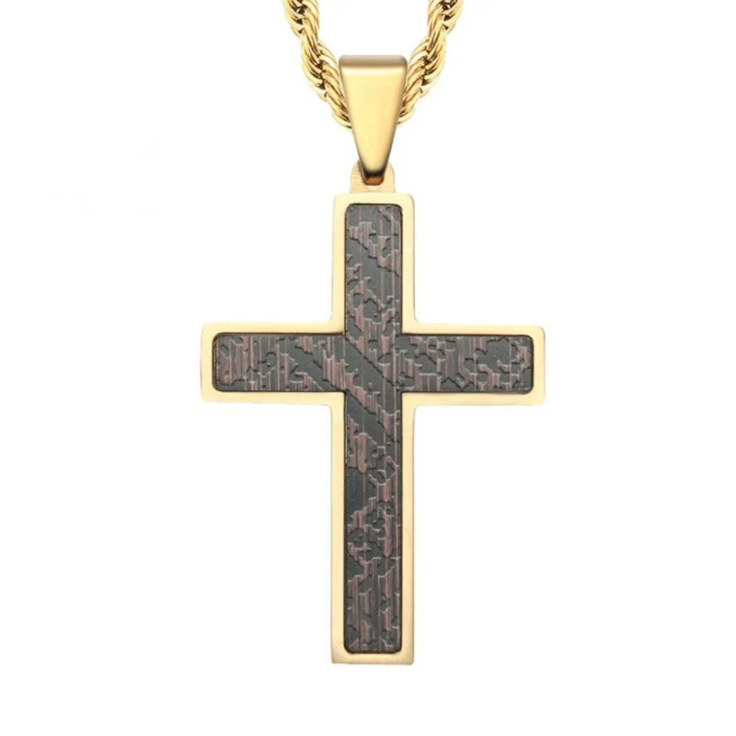 2023 New Stainless Steel Cross Pendant Necklace for Men Boyfriend Charm Link Chain Male Punk Hip-hop Jewelry Dropshipping