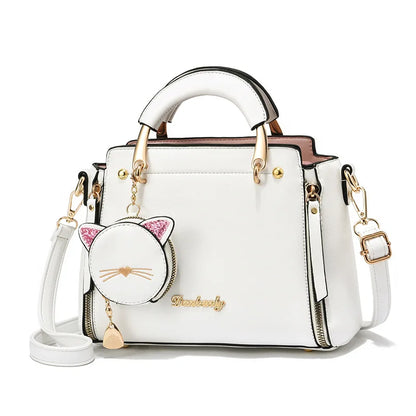 New Trendy Fashion Handbags Atmospheric All-match Ladies Shoulder Bag Messenger Bag Cat Coin Purse Headphone Bag 2023