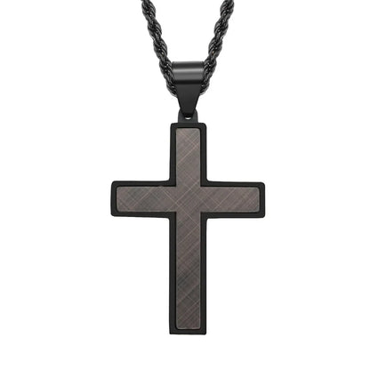 2023 New Stainless Steel Cross Pendant Necklace for Men Boyfriend Charm Link Chain Male Punk Hip-hop Jewelry Dropshipping