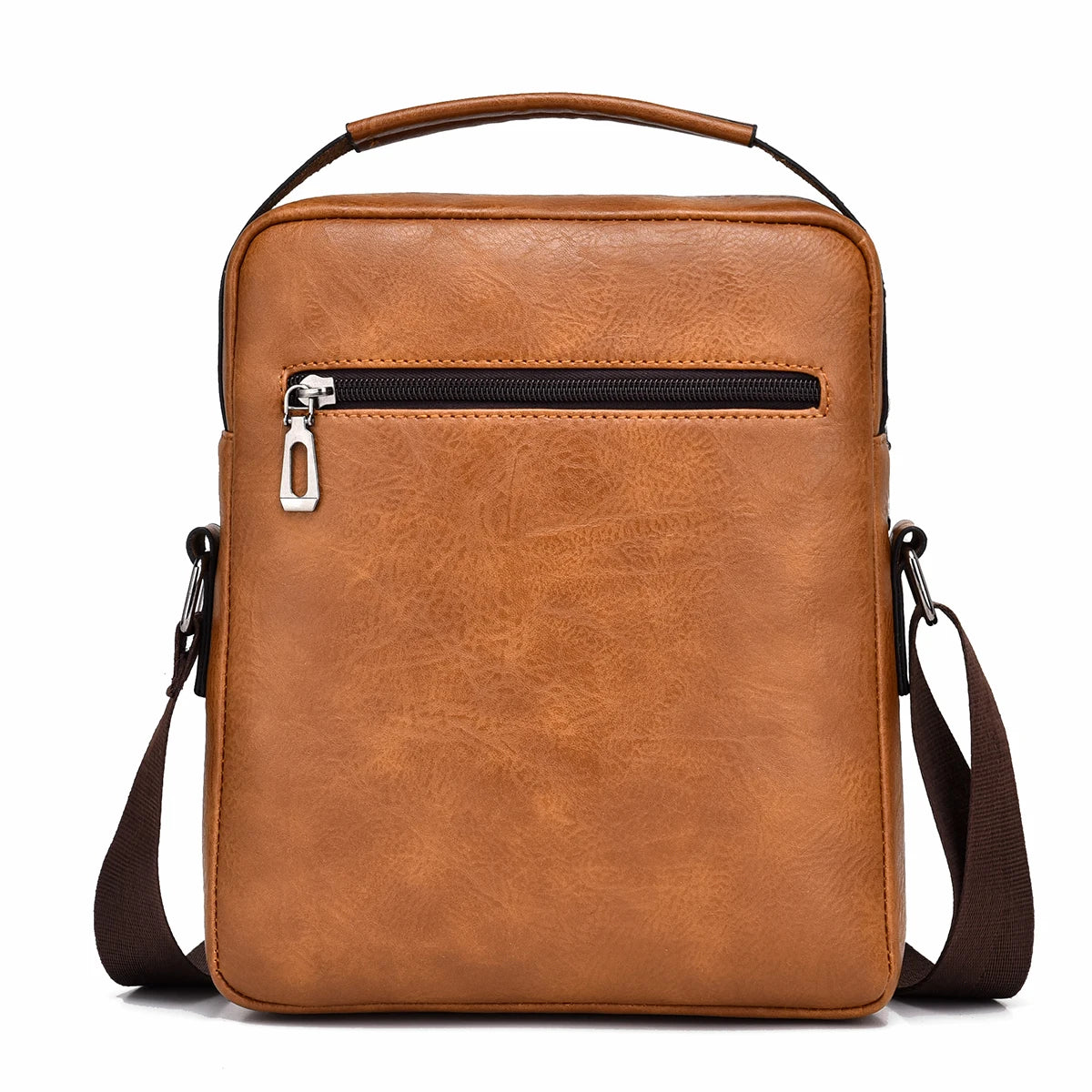 2024 New Vintage Men Crossbody Bag Leather Shoulder Bag For Men Handbags Brown Business Large Capacity Messenger Side Bags Male