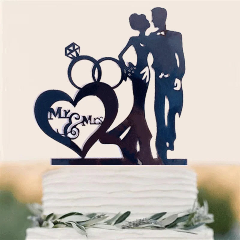 Wedding & Engagement  Birthday Cake Topper ,   Bride & Groom  Boy & Girl   Party  Anniversary