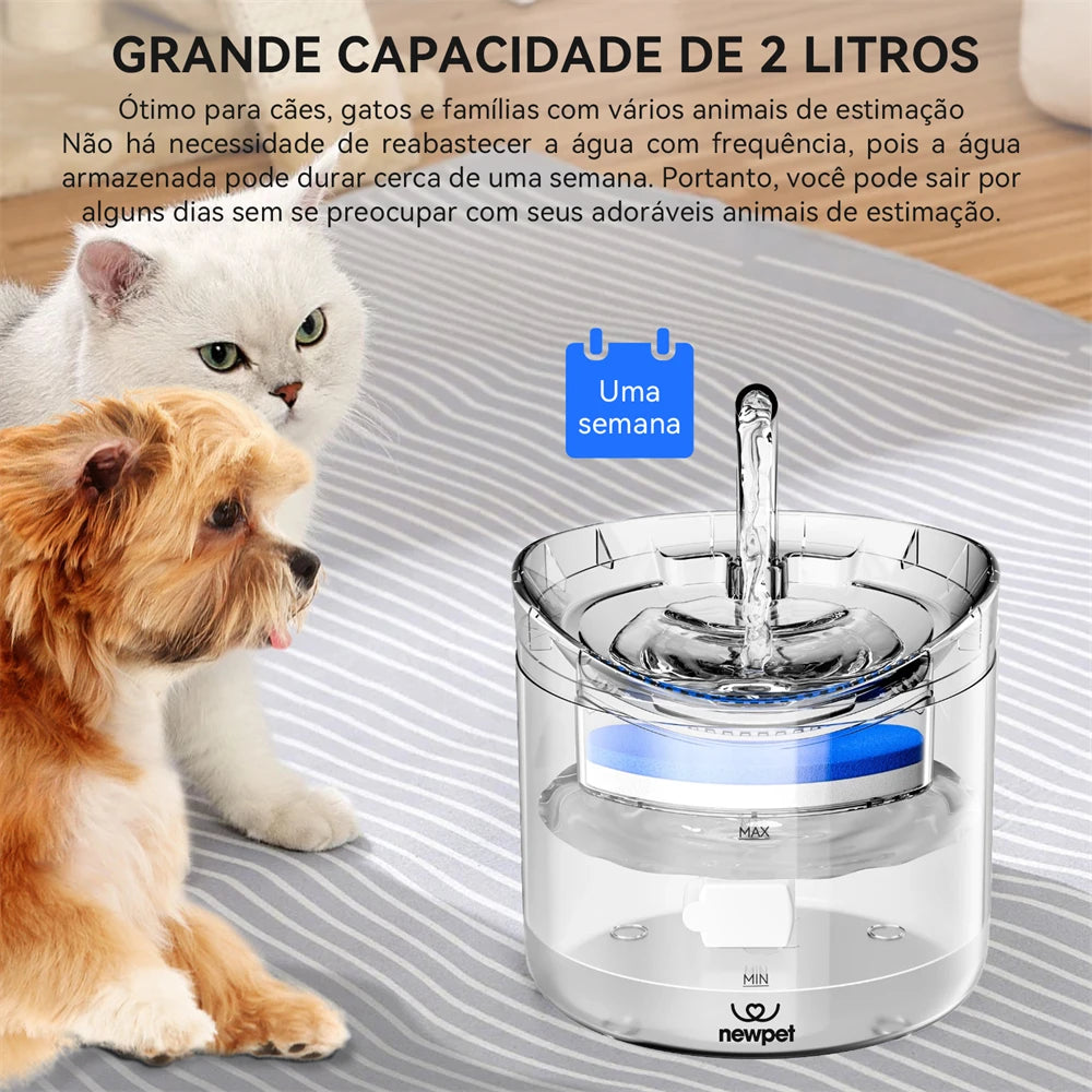 Newpet Cat Water Fountain For Cat With Automatic Pet Drinking Fountain For Cats Dogs Water Dispenser Auto Drinking Fountain