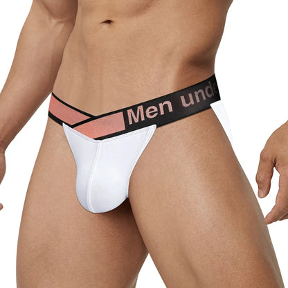 CMENIN Modal Men's Underwear Sexy High Cut Man Briefs Sissy Bikini Jockstrap Panties Male Pink Gradient Elastic Band Man Briefs