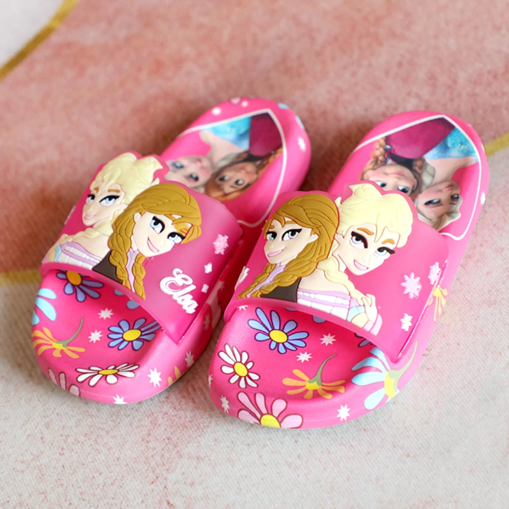 New Summer Children Sandals Kids Cartoon Minnie Toddler Boys Girls Soft Sole Shoes Anti-Slip Slippers Wearable in all seasons