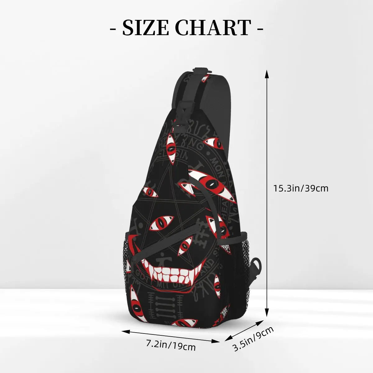 Hellsing Eyes Crossbody Chest Bags Pockets Travel Pack Messenger Sports Teens Shoulder Bag Unisex