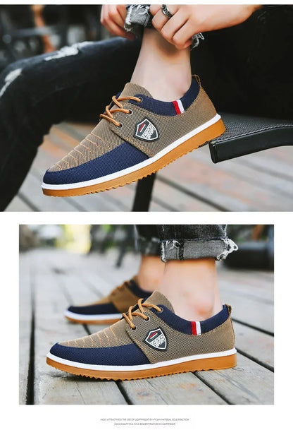 Men's casual shoes Vulcanized Work loafers Mesh Lightweight Man sports shoes Canvas Shoes for Men zapatos para hombres2024