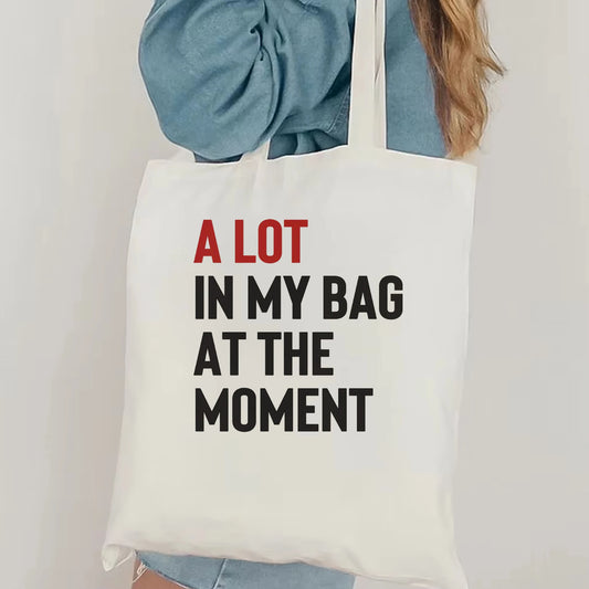 A Lot In My Bag At The Moment Taylor tote bag Women's portable tote bag Eras Tour Inspired Tote Bag Red Album Canvas Tote Bag