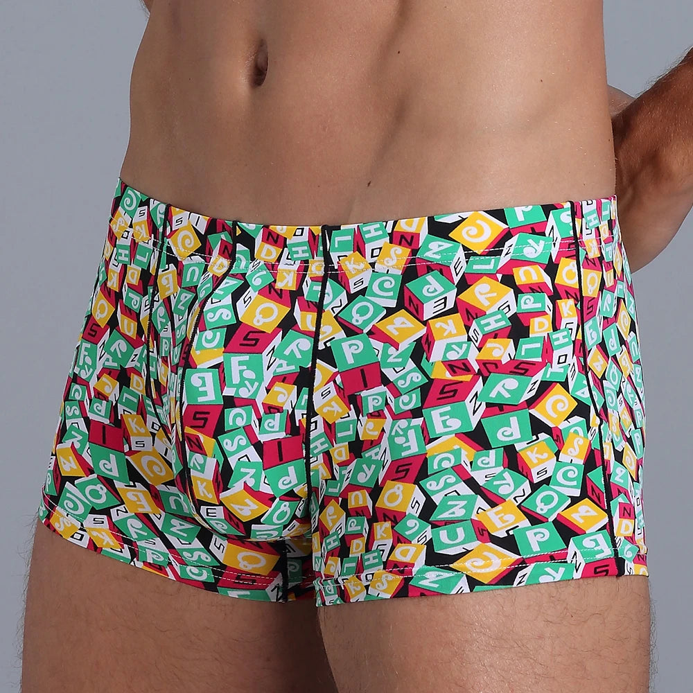 New Men's Underwears Men Boxers Fashion Printed Student Print Boxer Shorts Male Comfortable Panties Hot Underpantes