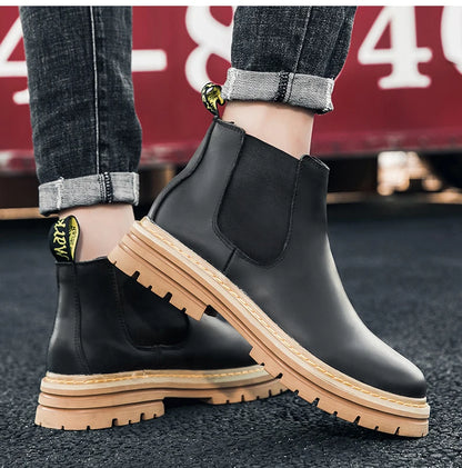 Sanzoog Brand High Quality Winter Ankle Chelsea Boots Men British Style Botines Hombre Bottines Homme