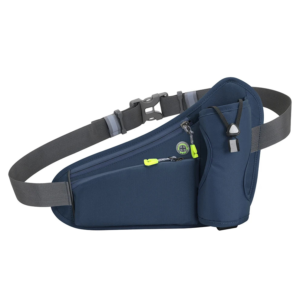 Sport Waist Pack Large Capacity Hydration Belt Pack Multifunction Water Bottle Holder Bag Waterproof for Running Cycling