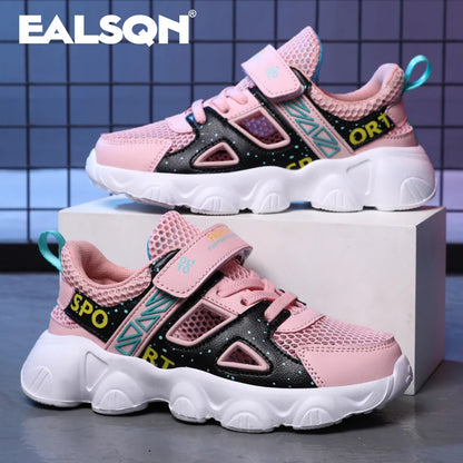 Children Girl Pink Shoes Autumn Mesh Breathable Kids Sneakers for Boy Lightweight Running Shoe Walking Soft