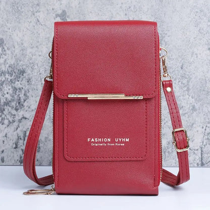 Fashion Handbag Bag of Women Soft Leather Women's Bag Small Wallets Touch Screen Cell Phone Purse Crossbody Shoulder Bag