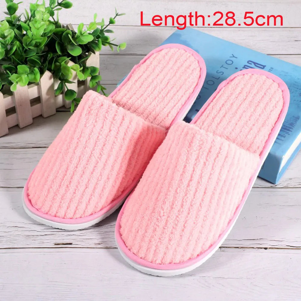 New Winter Women Fur Slippers Open Toe Flip Flops Thicken Warm Plush Home Shoes Couple Indoor Slippers for Bedroom Slides